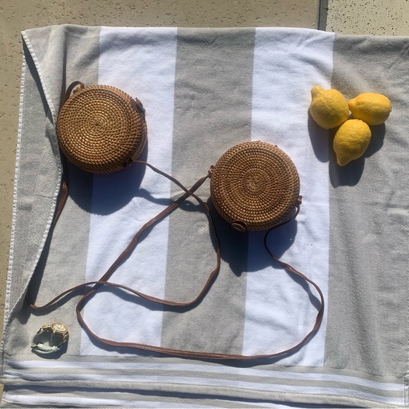 NWT Lot of 2 Brown Rattan Crossbody Bags (Navy) PENELOPE CASE SIZE OS - Picture 11 of 11